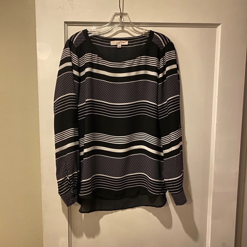 Striped Long Sleeve Blouse